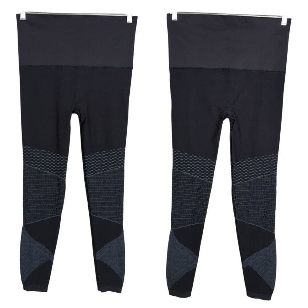 SPANX Look At Me‎ Now Seamless Moto Indigo Blue colored Leggings size 1X